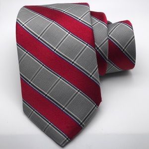 Dion Signature Stripes & Plaids Collection Silk Tie. Made in Canada